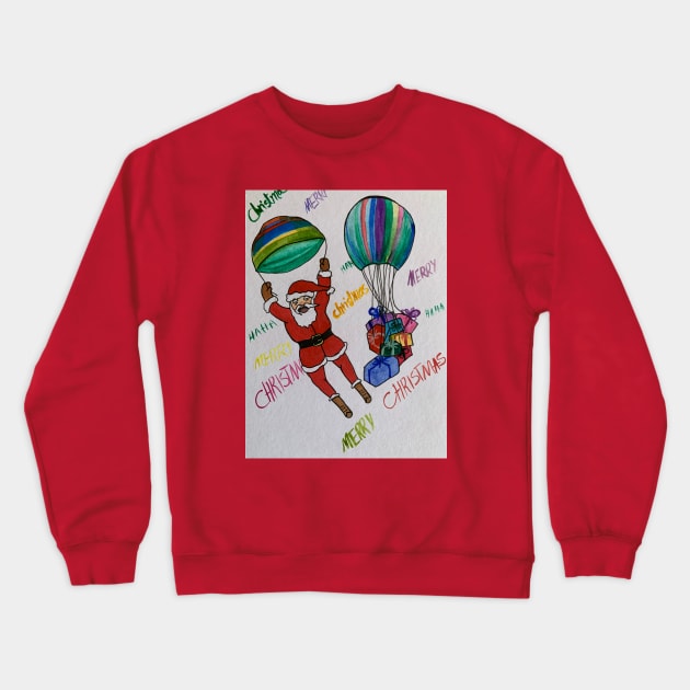 Papa noel Crewneck Sweatshirt by The artist of light in the darkness 